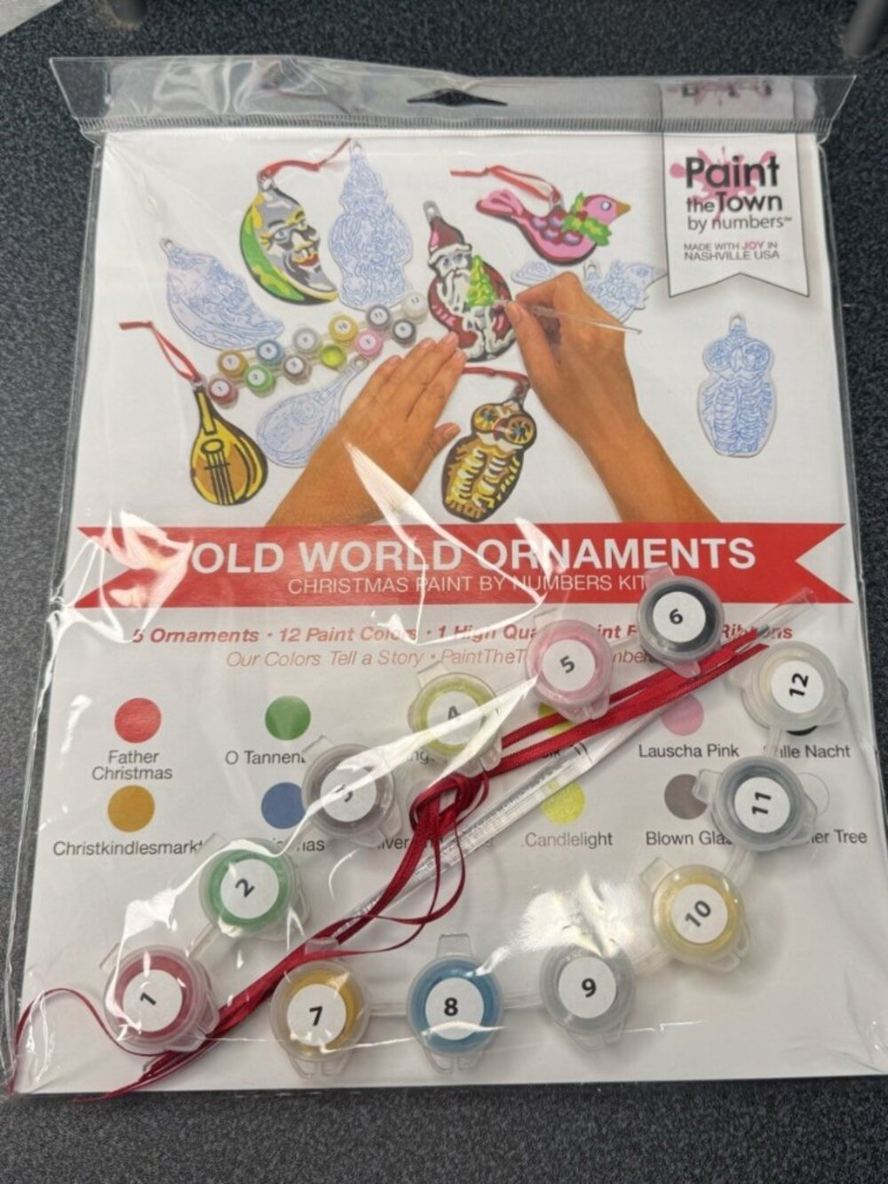 NEW Old World Christmas Ornament Paint By Numbers Kit Paint The Town By Numbers